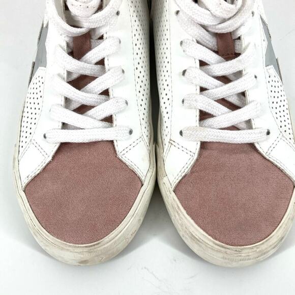 Vintage Havana Womens White Pink Lace Ups High Tops Sneakers Size 8 - Picture 4 of 15